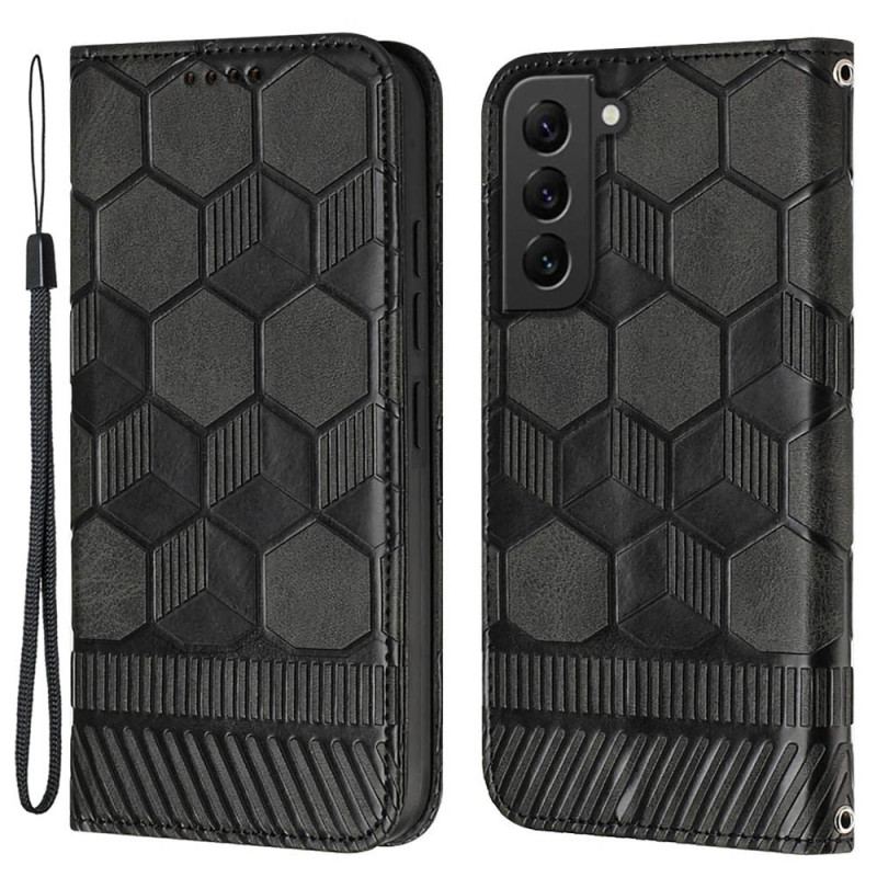 Flip Cover Samsung Galaxy S23 5G Fodboldbold Mønster