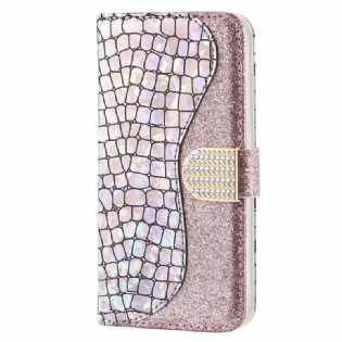 Flip Cover Samsung Galaxy S23 5G Krokodille Diamanter