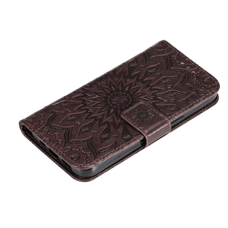 Flip Cover Samsung Galaxy S23 5G Mandala Sun Med Snor