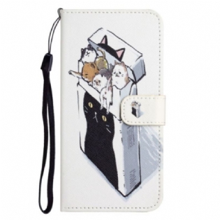 Flip Cover Samsung Galaxy S23 5G Med Snor Levering Thong Cats