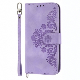 Flip Cover Samsung Galaxy S23 5G Med Snor Strappy Lace Mandala