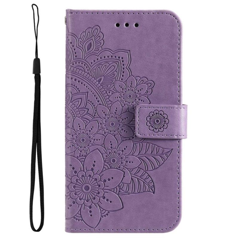 Flip Cover Samsung Galaxy S23 5G Med Snor Strappy Mandala