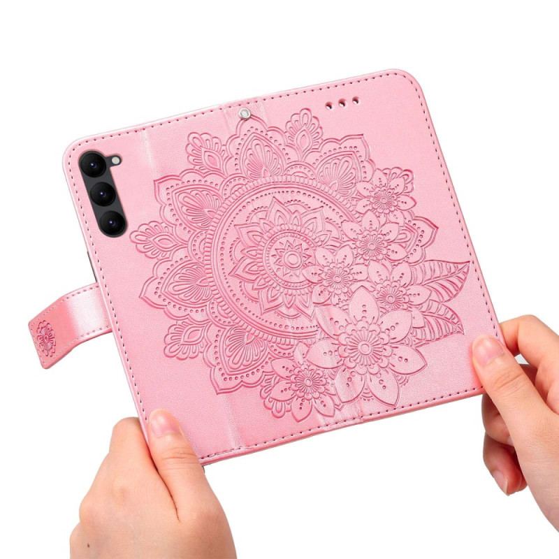 Flip Cover Samsung Galaxy S23 5G Med Snor Strappy Mandala