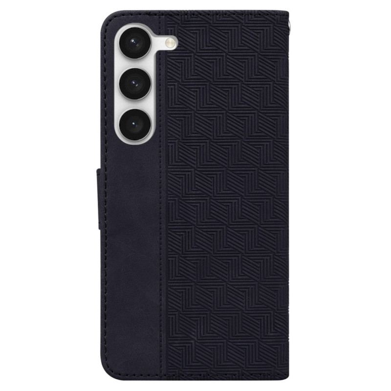 Flip Cover Samsung Galaxy S23 5G Med Snor Strappy Mønster