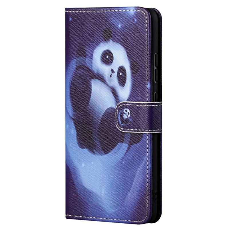 Flip Cover Samsung Galaxy S23 5G Med Snor Strappy Panda