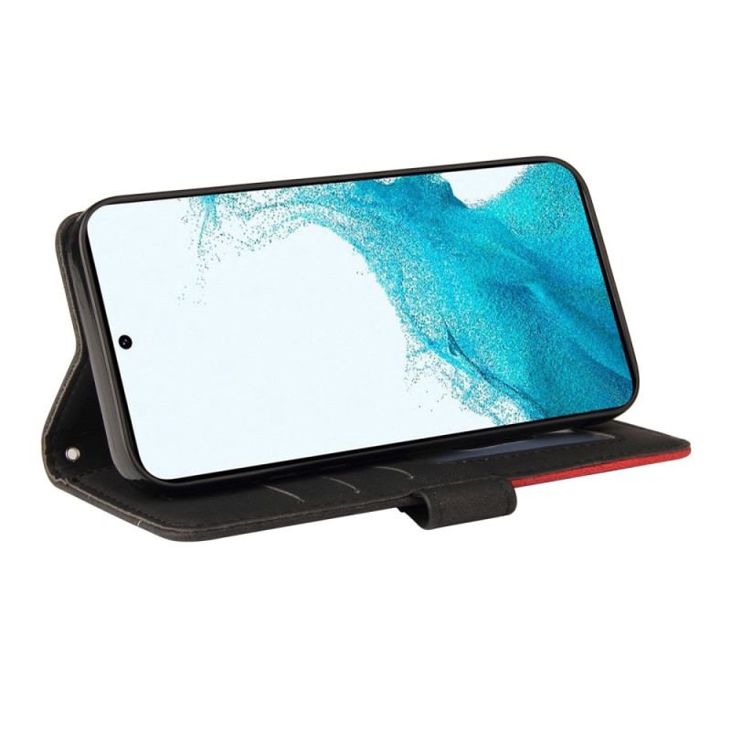 Flip Cover Samsung Galaxy S23 5G Med Snor Tofarvet Rem