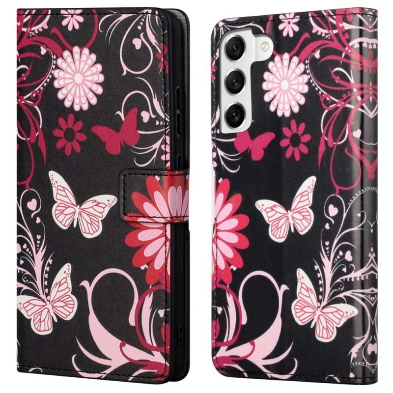 Flip Cover Samsung Galaxy S23 5G Smukke Sommerfugle