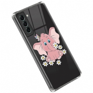 Mobilcover Samsung Galaxy S23 5G Sømløs Lyserød Elefant
