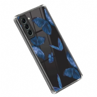 Mobilcover Samsung Galaxy S23 5G Sømløse Blå Sommerfugle