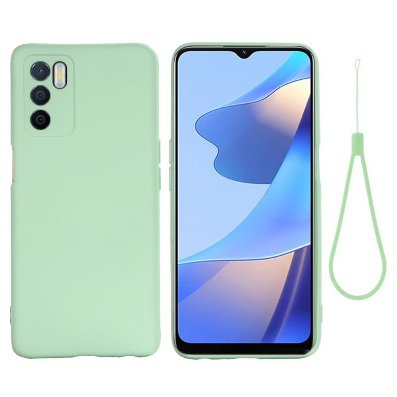 Cover Oppo A16 / A16s Flydende Silikone Med Snor