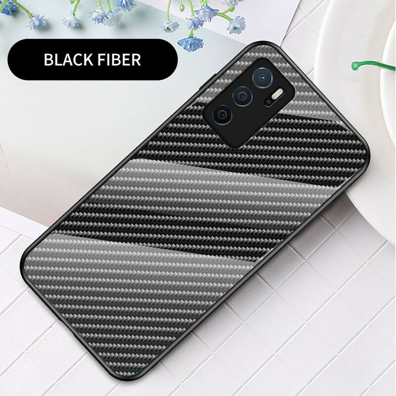 Cover Oppo A16 / A16s Kulfiber Hærdet Glas