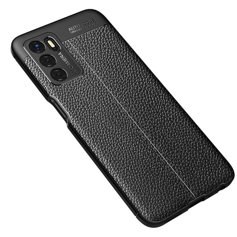 Cover Oppo A16 / A16s Lædereffekt Litchi Dobbelt Linje