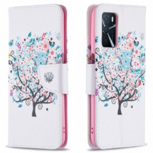 Flip Cover Oppo A16 / A16s Blomstret Træ