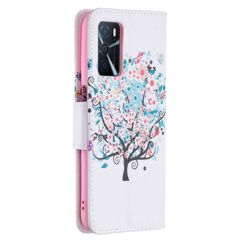 Flip Cover Oppo A16 / A16s Blomstret Træ