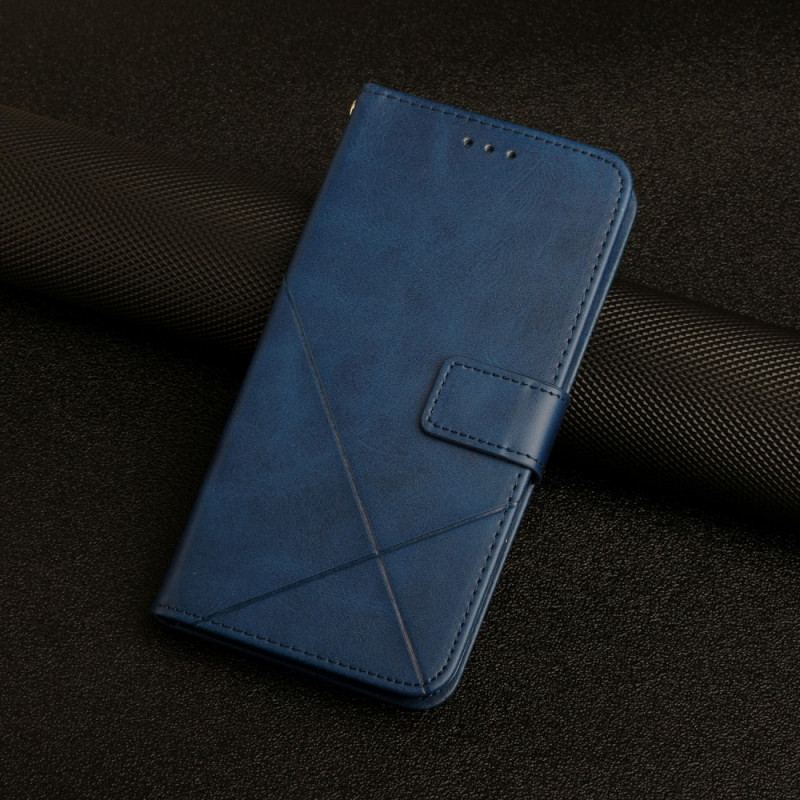 Flip Cover Oppo A16 / A16s X Design Geo Læderstil