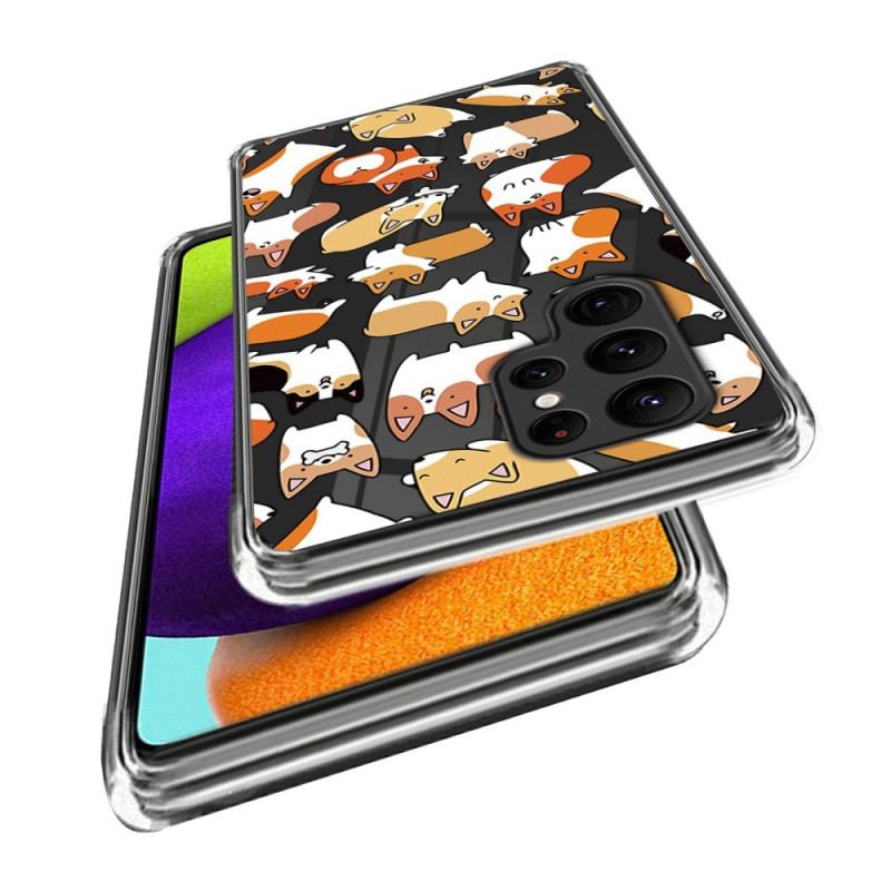 Cover Samsung Galaxy S23 Ultra 5G Flere Hunde