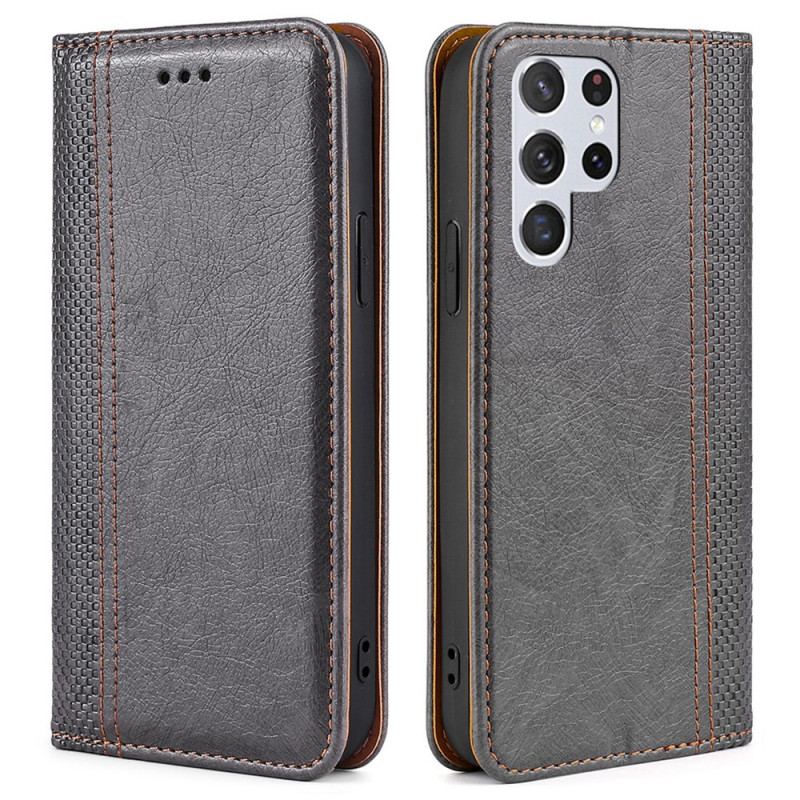 Cover Samsung Galaxy S23 Ultra 5G Flip Cover Vintage-stil