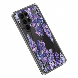 Cover Samsung Galaxy S23 Ultra 5G Sømløse Lilla Blomster