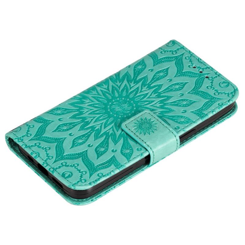 Flip Cover Samsung Galaxy S23 Ultra 5G Mandala Sun Med Snor