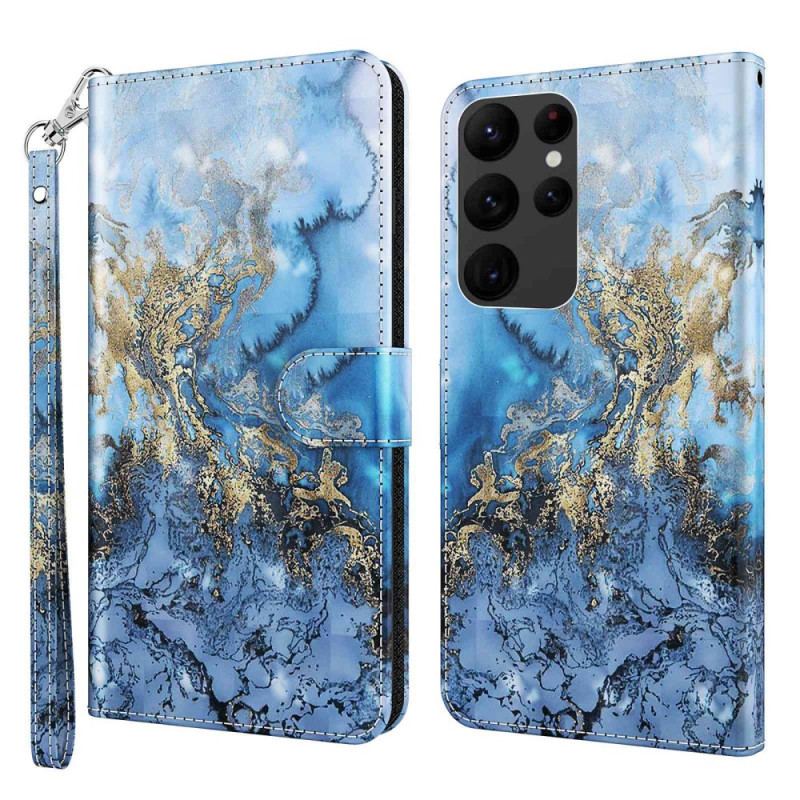 Flip Cover Samsung Galaxy S23 Ultra 5G Med Snor Rem Art