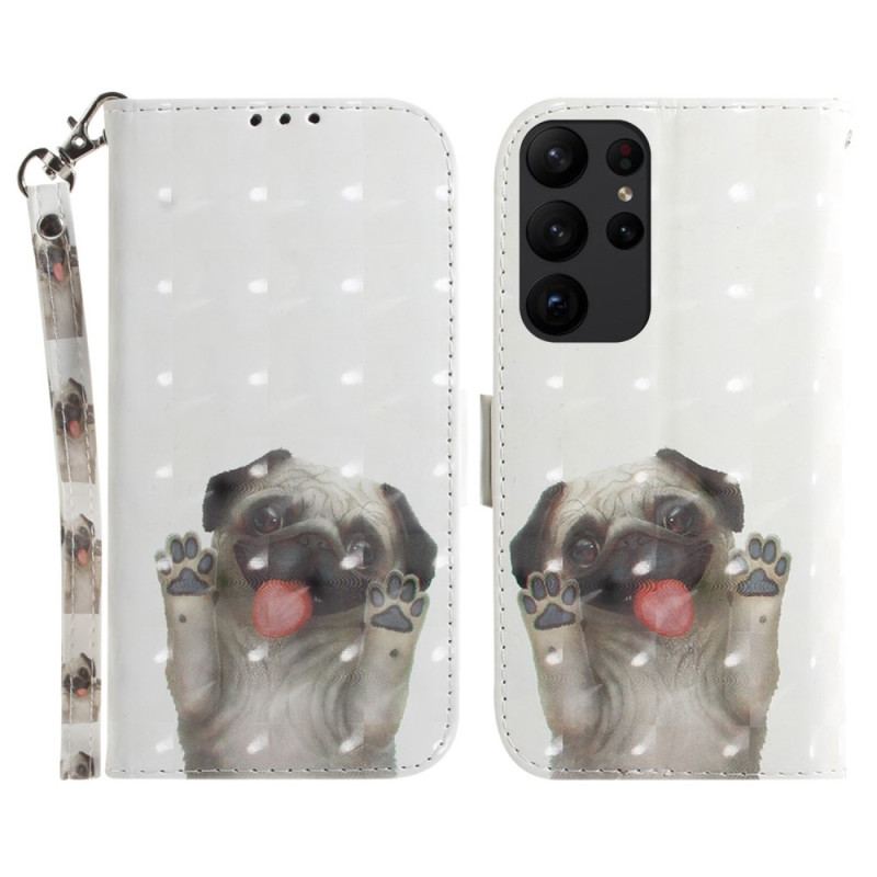 Flip Cover Samsung Galaxy S23 Ultra 5G Med Snor Thong Pug