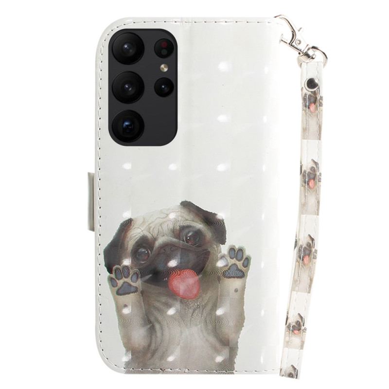 Flip Cover Samsung Galaxy S23 Ultra 5G Med Snor Thong Pug