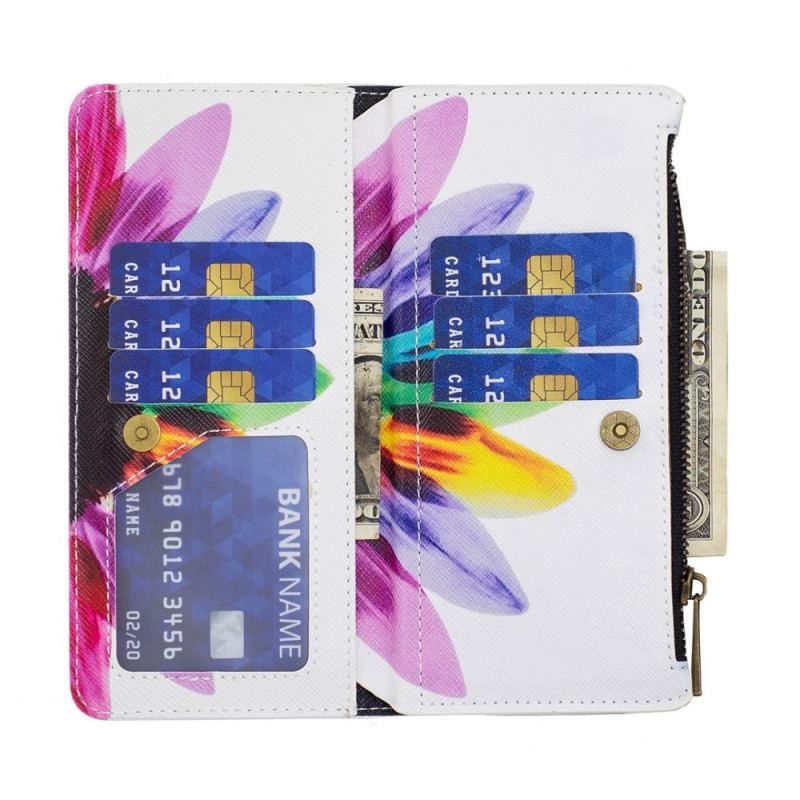 Flip Cover Samsung Galaxy S23 Ultra 5G Punge Etui Blomster Tegnebog