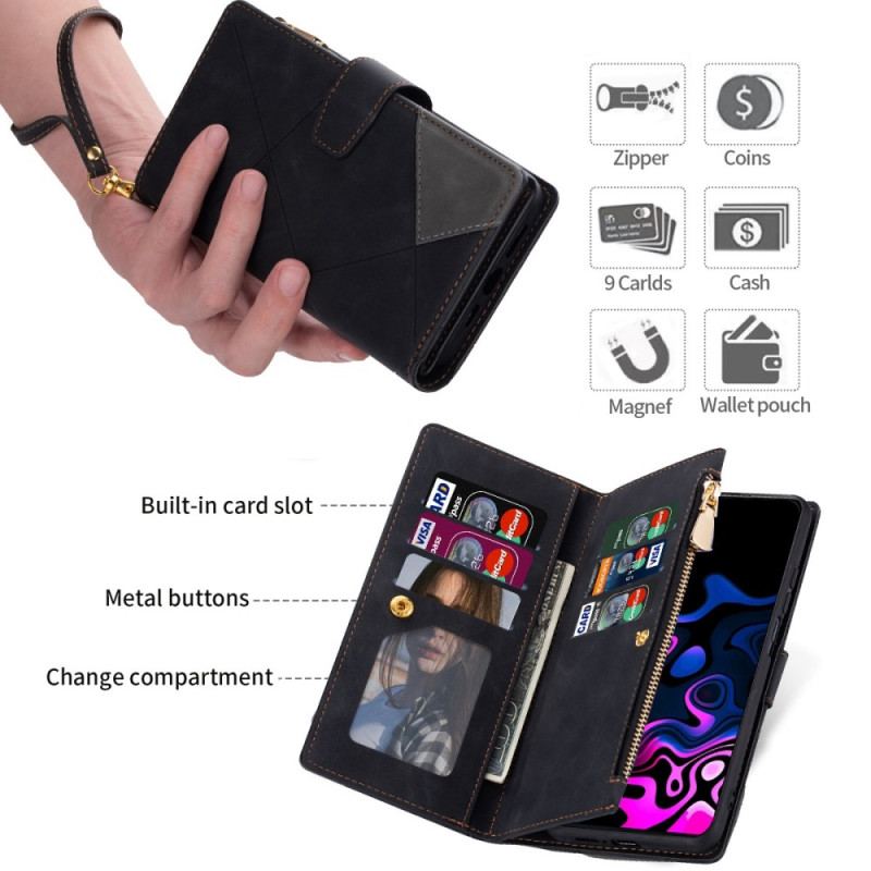 Flip Cover Samsung Galaxy S23 Ultra 5G Punge Etui Med Snor Pung Med Fuld Rem