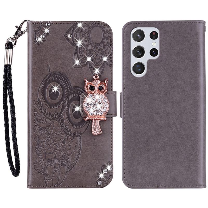 Flip Cover Samsung Galaxy S23 Ultra 5G Ugle Mandala Og Charm