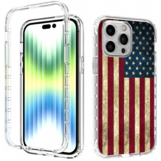 Cover iPhone 14 Pro Max Forstærket Amerikansk Flag