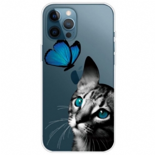 Cover iPhone 14 Pro Max Kat Og Sommerfugl