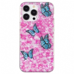 Cover iPhone 15 Pro Blomster Og Sommerfugle