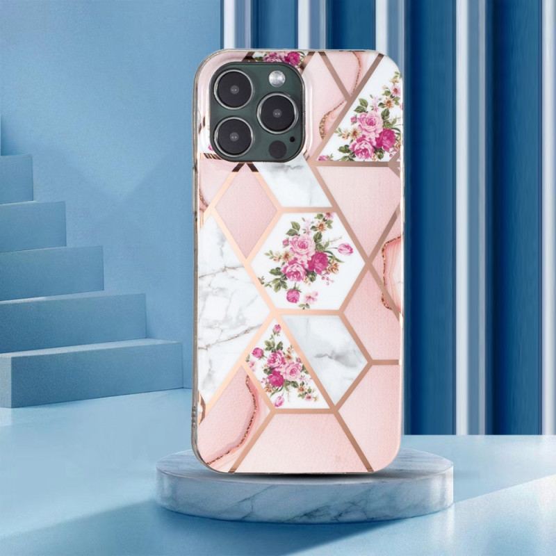 Cover iPhone 15 Pro Blomstermarmor