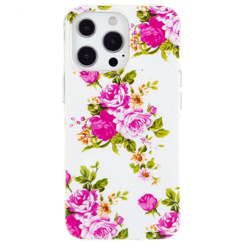 Cover iPhone 15 Pro Fluorescerende Blomster