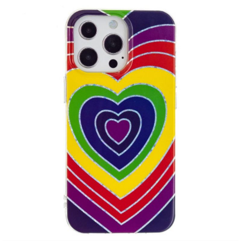 Cover iPhone 15 Pro Psykedelisk Hjerte