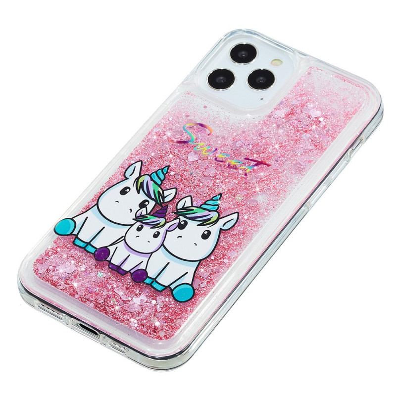 Cover iPhone 15 Pro Unicorn Glitter