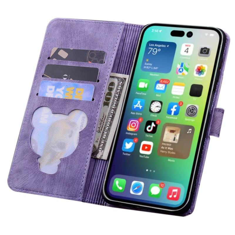Flip Cover iPhone 15 Pro Med Snor Thong Cat Daydream