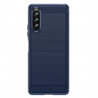 Cover Sony Xperia 10 IV Børstet Kulfiber