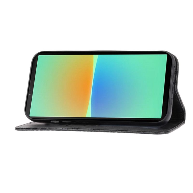 Cover Sony Xperia 10 IV Flip Cover 3d-mønster Læderstil Med Rem