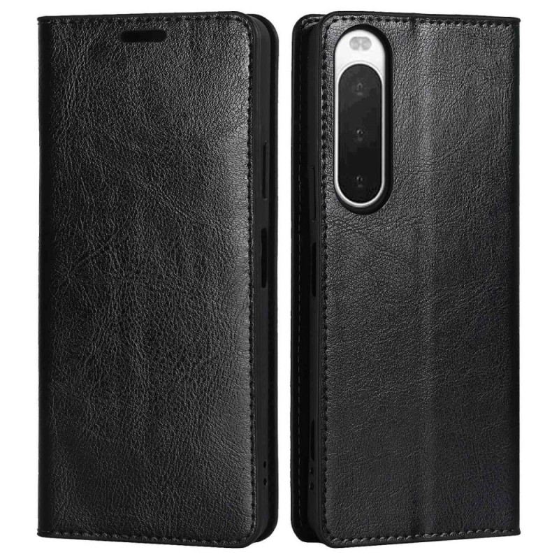 Cover Sony Xperia 10 IV Flip Cover Ægte Læder