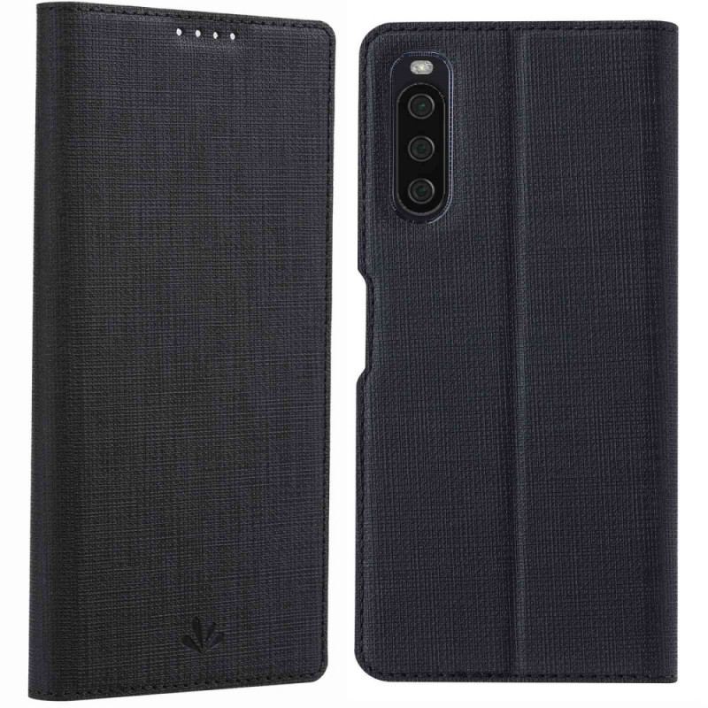 Cover Sony Xperia 10 IV Flip Cover Vili Stoftekstur