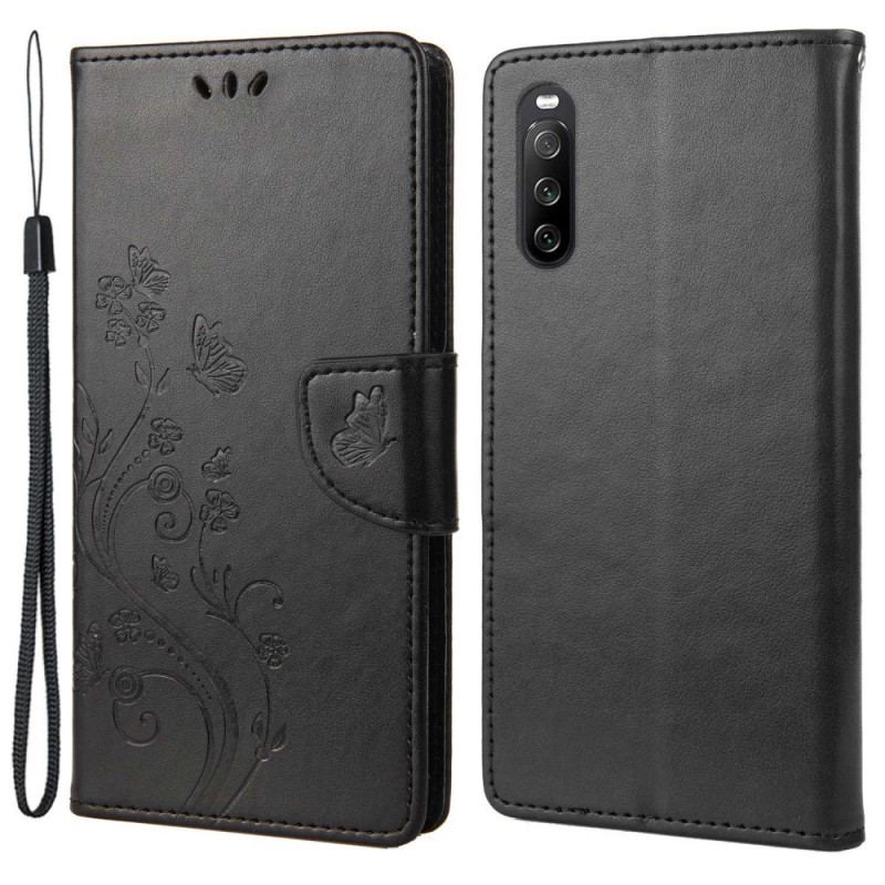 Flip Cover Sony Xperia 10 IV Blomster Og Sommerfugle