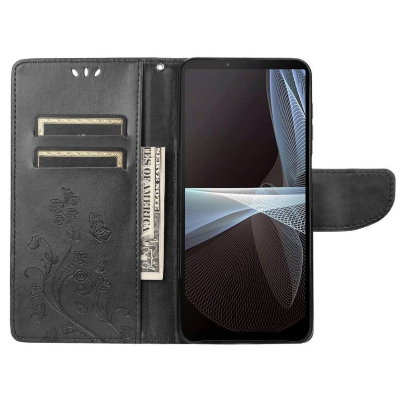 Flip Cover Sony Xperia 10 IV Blomster Og Sommerfugle