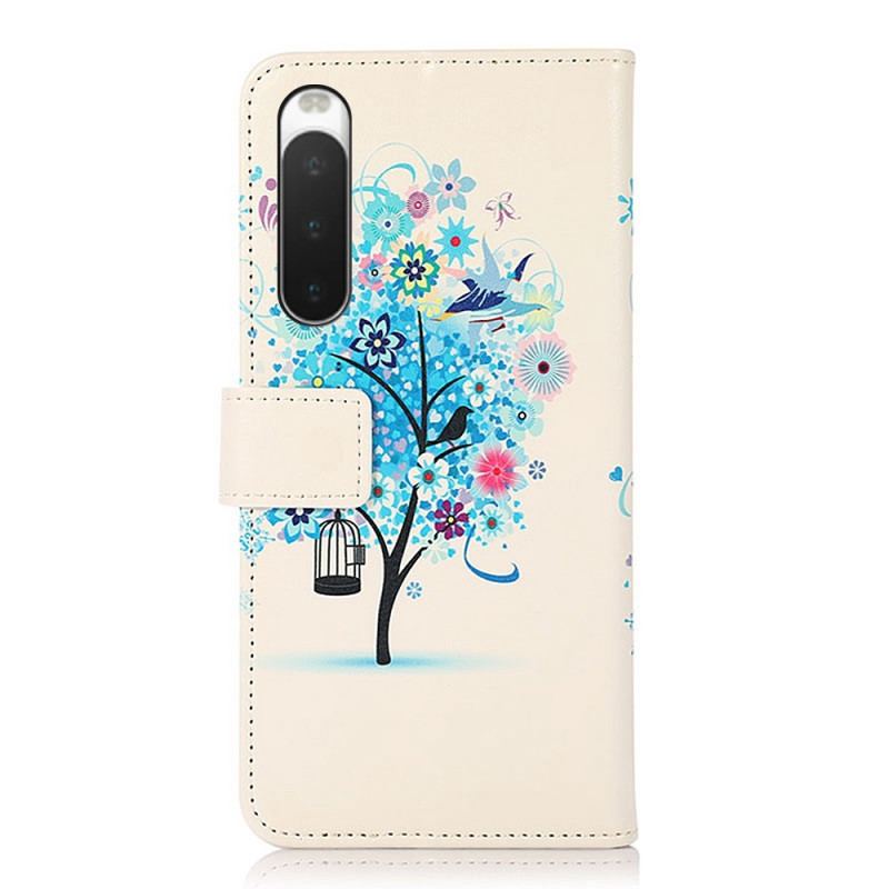 Flip Cover Sony Xperia 10 IV Blomstrende Træ