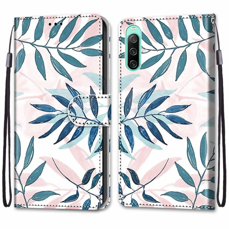 Flip Cover Sony Xperia 10 IV Grafik Med Lanyard