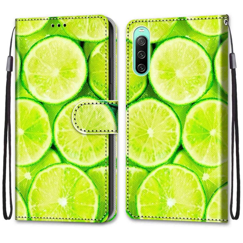 Læder Cover Sony Xperia 10 IV Limefrugter