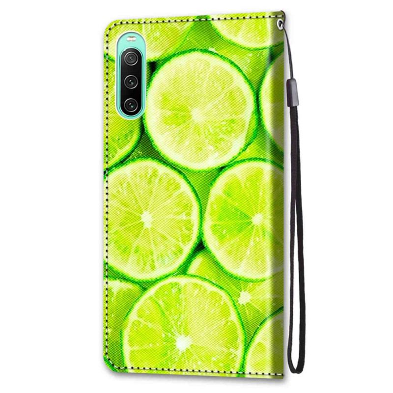 Læder Cover Sony Xperia 10 IV Limefrugter