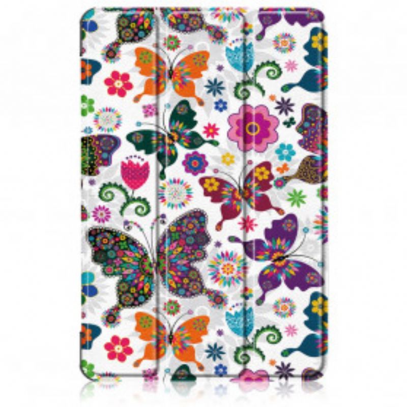 Cover Huawei MatePad 11 (2021) Forbedrede Retro Sommerfugle Og Blomster