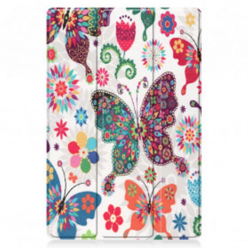 Cover Huawei MatePad 11 (2021) Retro Sommerfugle Og Blomster