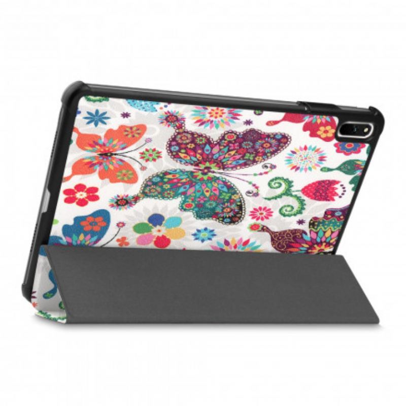 Cover Huawei MatePad 11 (2021) Retro Sommerfugle Og Blomster